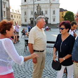 Beseda prezidentskho kandidta Jiho Drahoe v Klatovech