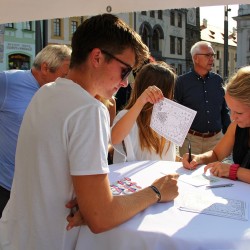 Beseda prezidentskho kandidta Jiho Drahoe v Klatovech