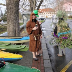 Silvestrovsk plavba na Drnovm potoce 2017 - zastvka u pivovaru